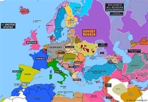 1918 Europe Map