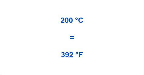 200 Celsius To Fahrenheit
