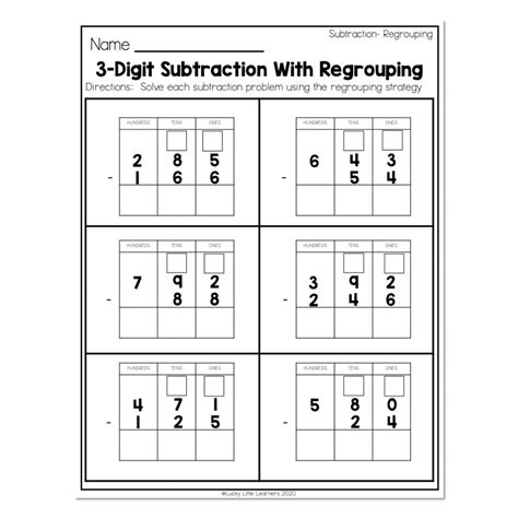 2Nd Grade Math Worksheets Place Value Subtraction Regrouping 3 2Nd Grade Math Worksheets Place Value Subtraction Regrouping 3