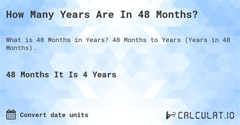 48 Months To Years 48 Months To Years