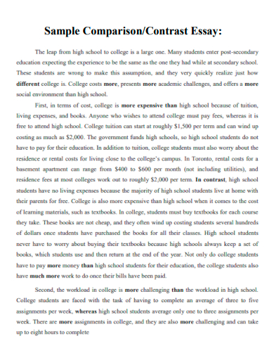 5 Compare And Contrast Essay Examples Full Text 2025 5 Compare And Contrast Essay Examples Full Text 2025