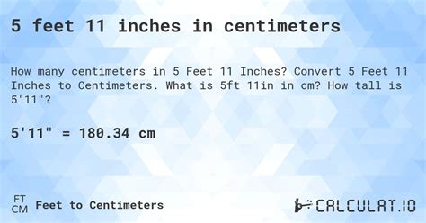 5 Feet 11 Inches In Centimeters Calculatio 5 Feet 11 Inches In Centimeters Calculatio