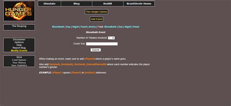 A Custom Hunger Games Simulator Fandom A Custom Hunger Games Simulator Fandom