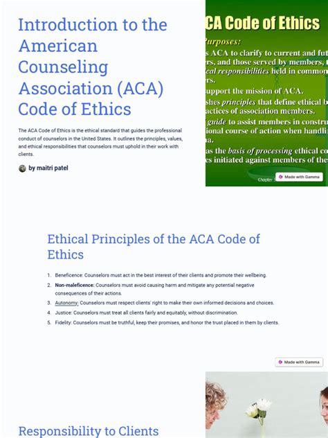 Aca Code Of Ethics American Counseling Association Aca Code Of Ethics American Counseling Association