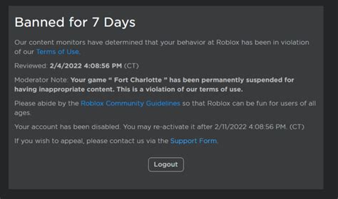 Roblox Account Banned Fix