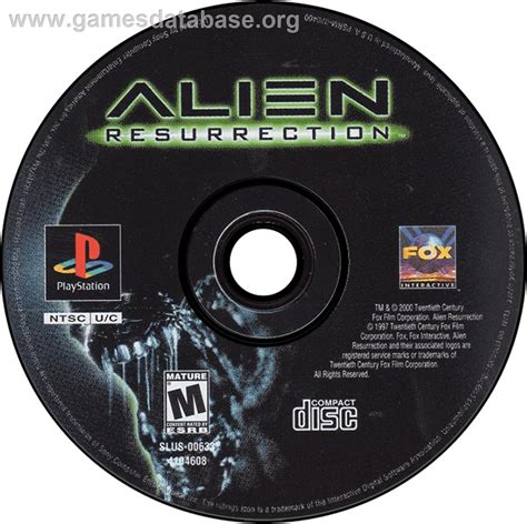 Alien Resurrection Sony Playstation Artwork Disc Alien Resurrection Sony Playstation Artwork Disc