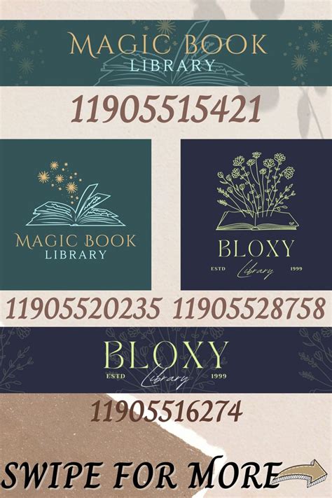 Bloxburg Library And Book Store Sign Logo Poster Decals For Roblox Bloxburg Library And Book Store Sign Logo Poster Decals For Roblox