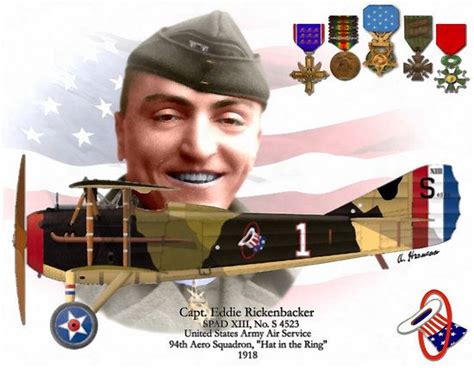 Captain Eddie Rickenbacker Hat In The Ring By A Hermann Wwii Captain Eddie Rickenbacker Hat In The Ring By A Hermann Wwii