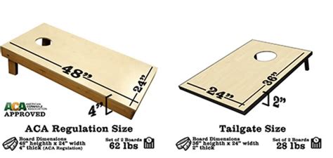 5 Cornhole Game Sizes