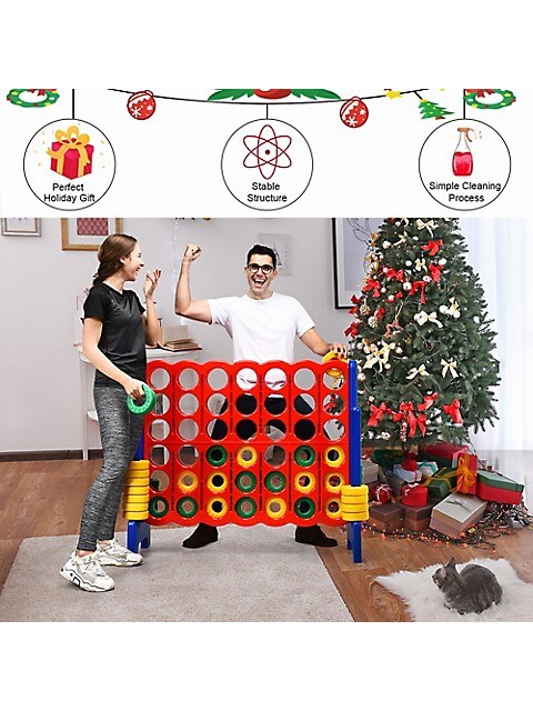 Costway Jumbo 4 To Score 4 In A Row Giant Game Set Kids Adults Family Costway Jumbo 4 To Score 4 In A Row Giant Game Set Kids Adults Family