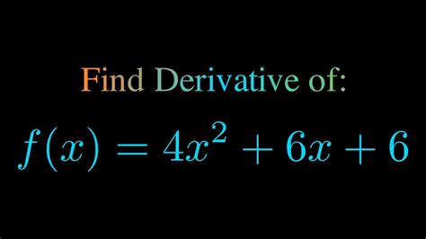 Derivative Of 4X