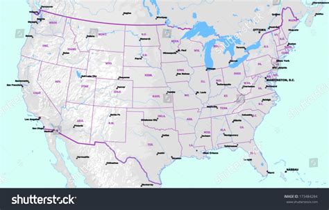 Digital Usa Map Curved Projection With Cities And Highways Digital Usa Map Curved Projection With Cities And Highways