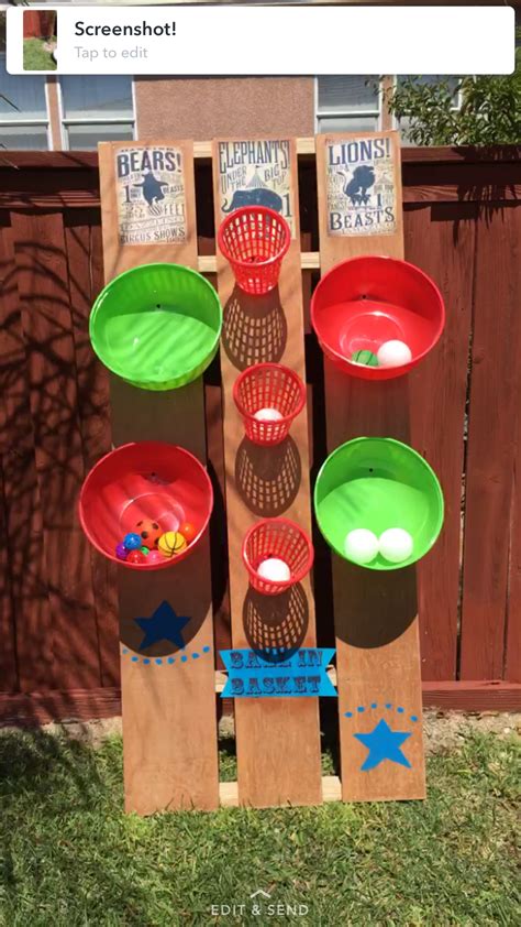 Diy Carnival Game Ball In Basket Circus 1St Birthday Carnival Diy Carnival Game Ball In Basket Circus 1St Birthday Carnival