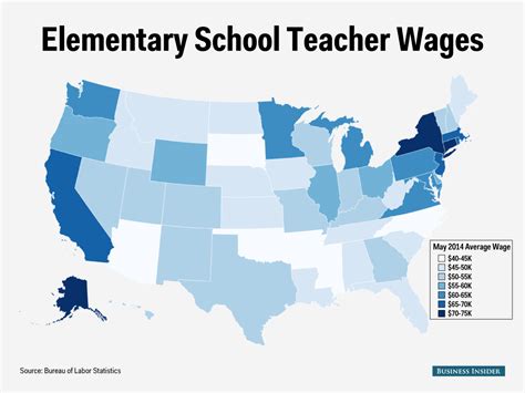 Elementary School Teacher Salary Map Business Insider Elementary School Teacher Salary Map Business Insider