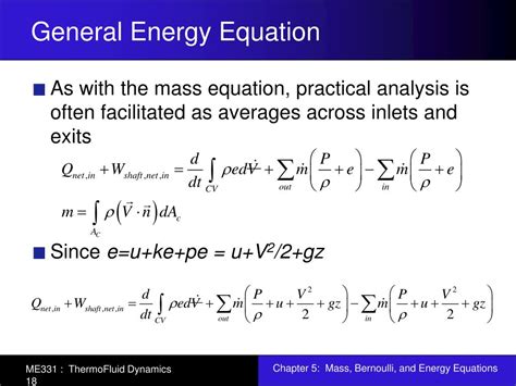 Equation Of Energy