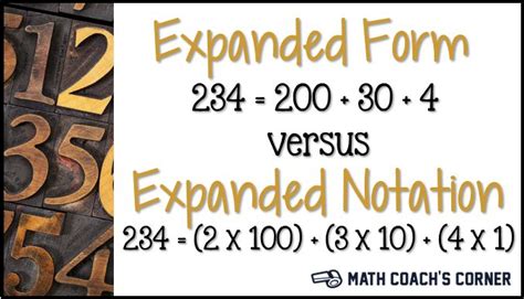 Expanded Form Vs Expanded Notation Math Coach S Corner Expanded Form Vs Expanded Notation Math Coach S Corner