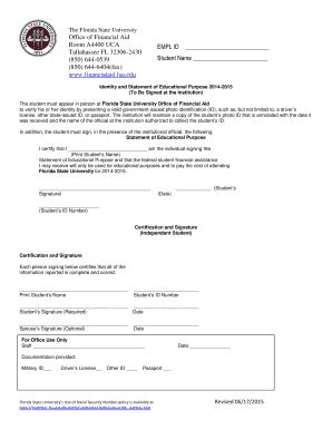 Fillable Online Financialaid Fsu The Florida State University Office Of Fillable Online Financialaid Fsu The Florida State University Office Of