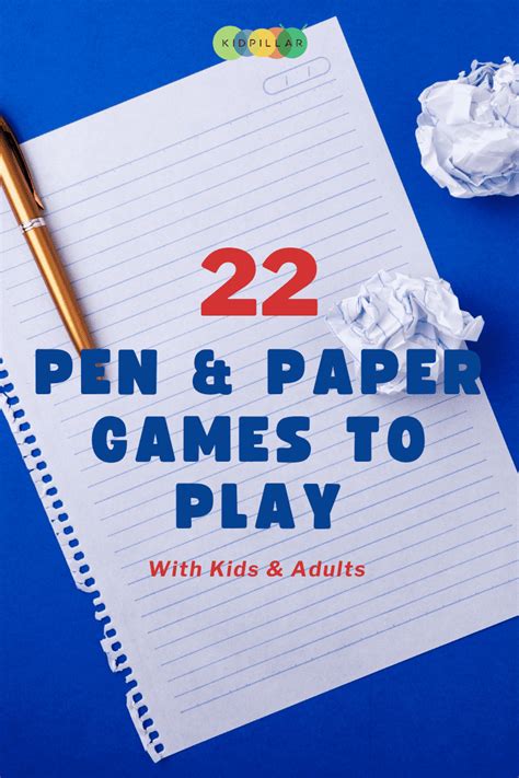 Fun Pen And Paper Games For Kids And Family Fun Pen And Paper Games For Kids And Family