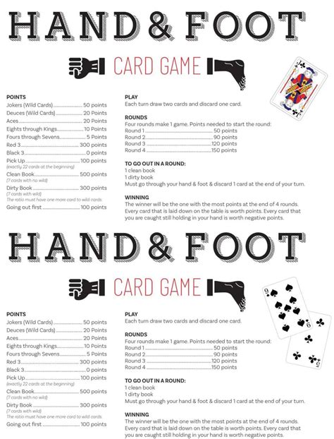 Hand Foot Card Game Rules