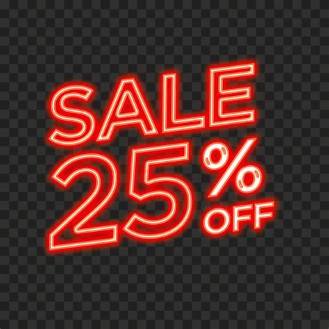 Hd Red 25% Percent Off Sale Neon Sign Png | Citypng Hd Red 25% Percent Off Sale Neon Sign Png | Citypng