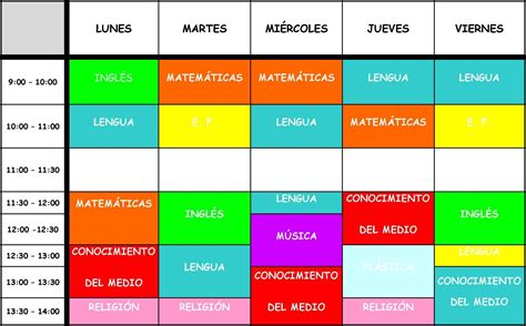 Horarios En Las Espanol Horarios En Las Espanol