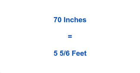 How Many Feet Is 70 Inches