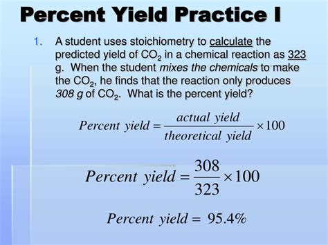 How To Calculate Percent Yield Of A Reaction