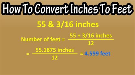 How To Convert Feet To Feet And Inches Youtube How To Convert Feet To Feet And Inches Youtube