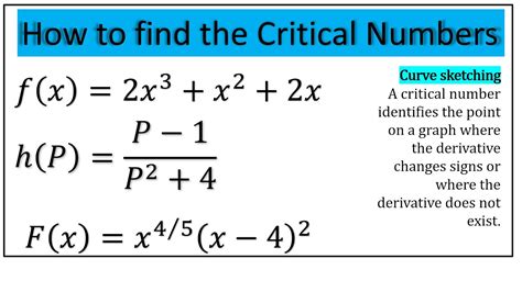 How To Find Critical Numbers