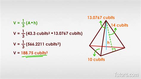 How To Find The Volume Of A Triangular Pyramid