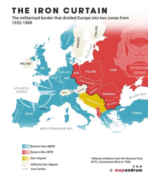 Iron Curtain Map Iron Curtain Map