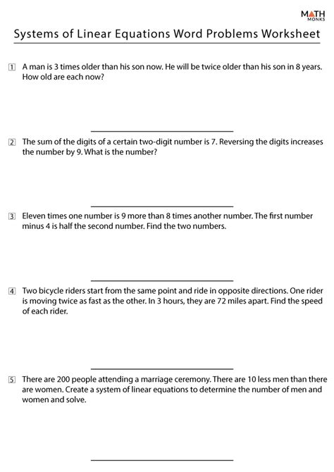 Linear Systems Word Problem