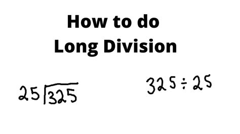 Long Division 325 Divided By 25 Youtube Long Division 325 Divided By 25 Youtube