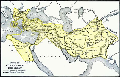 Map Of The Empire Of Alexander The Great