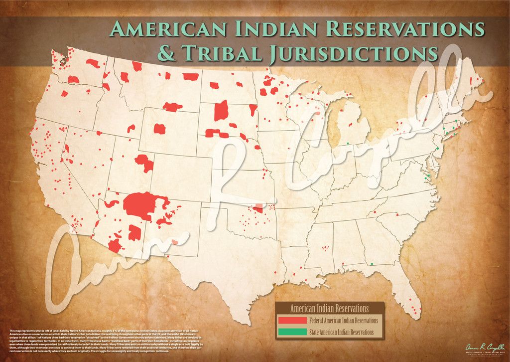 Native American Reservations Map Native American Reservations Map