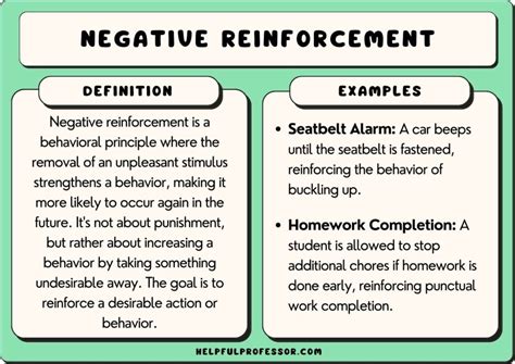 Negative Reinforcement Examples
