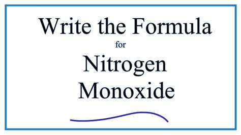 Nitrogen Monoxide Formula