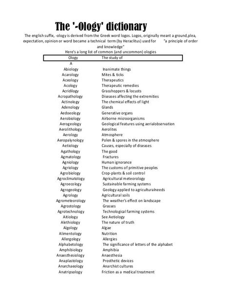 Ologist Medical Term