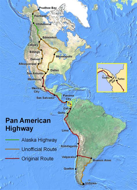 Pan American Highway Map