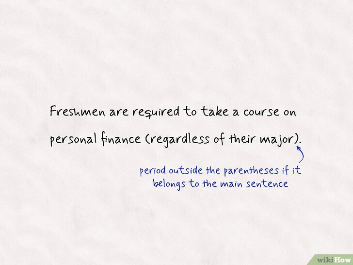 Period Inside Or Outside Parentheses