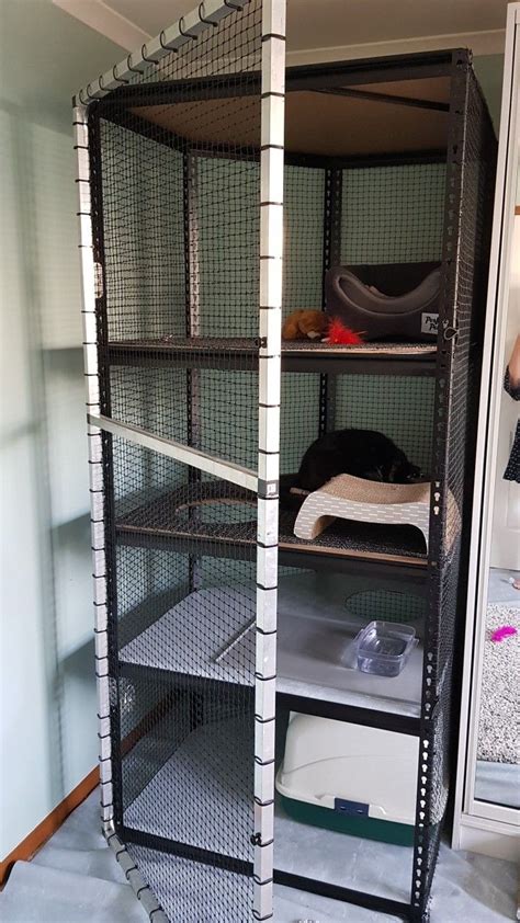 Pin By Sonia Miguel On Chats Cat Enclosure Cat Cages Cat Cages Indoor