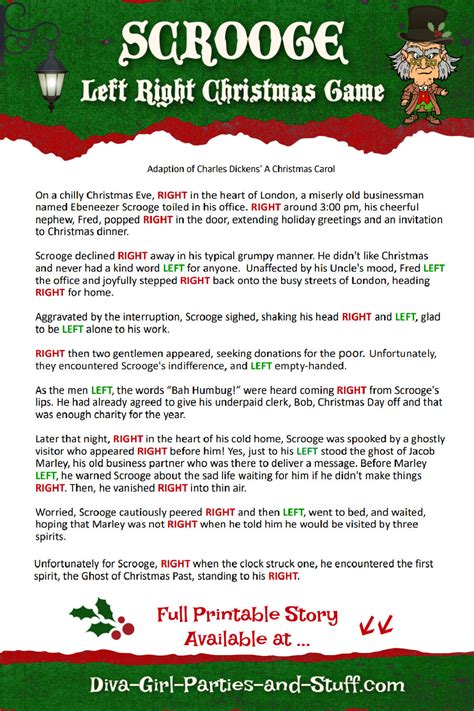 Printable Left Right Christmas Game Printable Left Right Christmas Game