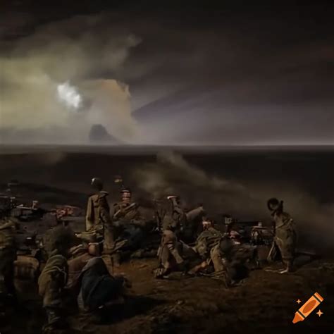Realistic Depiction Of A Ww1 Battlefield At Night On Craiyon Realistic Depiction Of A Ww1 Battlefield At Night On Craiyon