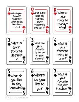 Regular Card Game For Conversation Starters Speech Therapy Counseling Regular Card Game For Conversation Starters Speech Therapy Counseling