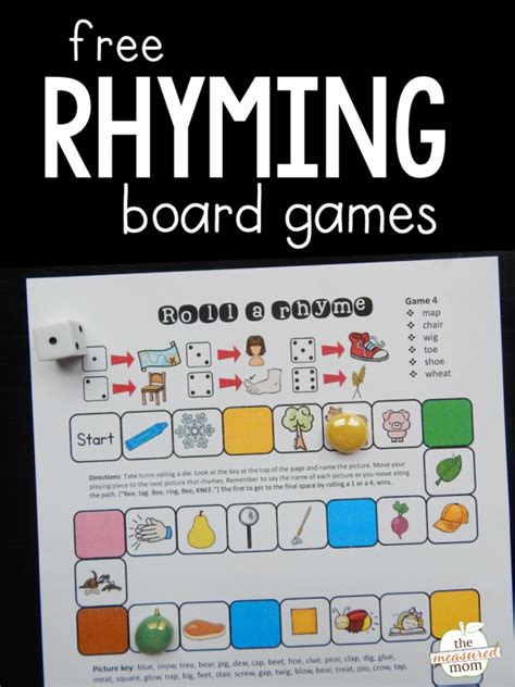 Rhyming Words Game The Measured Mom Rhyming Words Game The Measured Mom