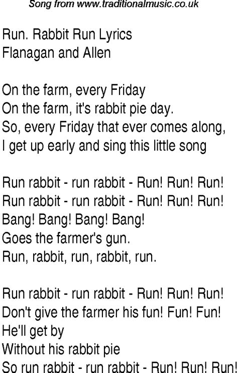 Run Rabbit Run Song
