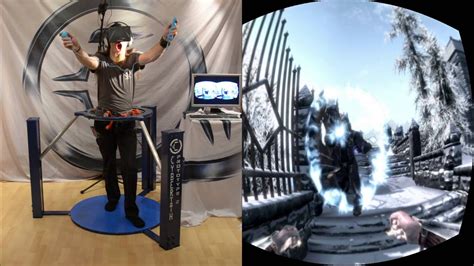 Skyrim In Vr Cyberith Virtualizer Oculus Rift Wii Mote Full Skyrim In Vr Cyberith Virtualizer Oculus Rift Wii Mote Full