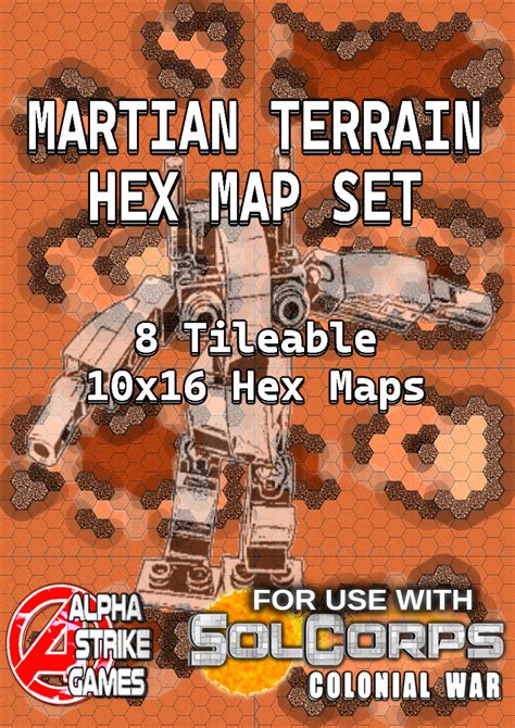 Solcorps Colonial War Martian Terrain Hex Map Set Alpha Strike Solcorps Colonial War Martian Terrain Hex Map Set Alpha Strike