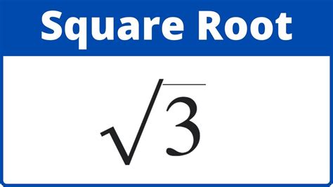 Square Root Of 3 Squared