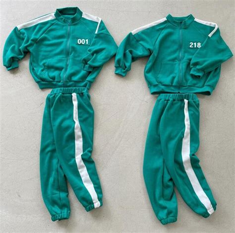 Squid Game Original Uniform Tracksuit For Kids Etsy Squid Game Original Uniform Tracksuit For Kids Etsy